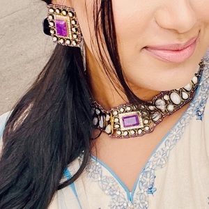 Designer Purple Jewelry Set